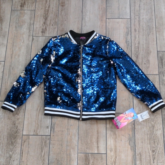 jojo siwa blue sequin jacket